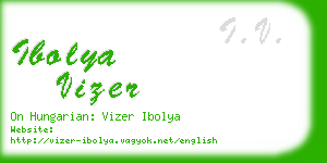 ibolya vizer business card